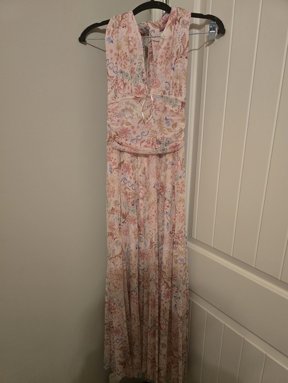 NWT Abercrombie & Fitch Giselle 5-in-1 Convertible Maxi Dress in XS Light Pink - Picture 3 of 5